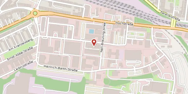Karte der Umgebung von Nell-Breuning-Allee 6, 66115 Saarbrücken