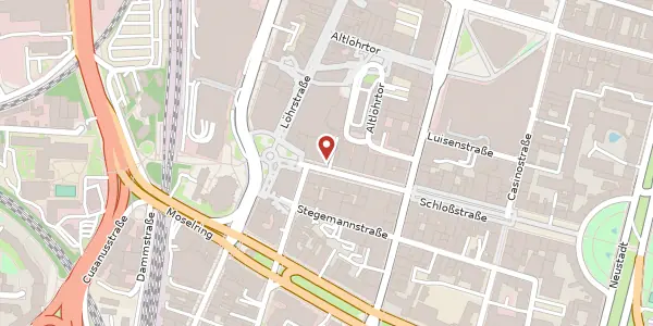 Karte der Umgebung von Schlossstraße 44, 56068 Koblenz