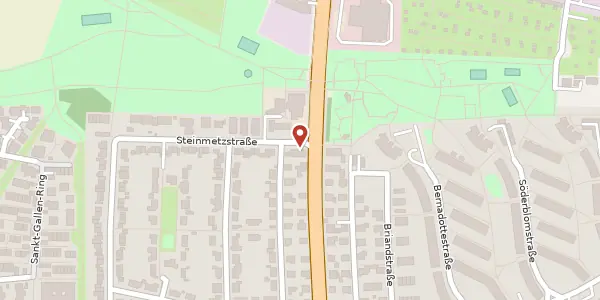Karte der Umgebung von Steinmetzstr. 1a, 90431 Nürnberg