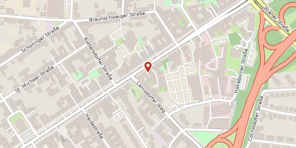 Karte der Umgebung von Halberstädter Str. 105, 39112 Magdeburg