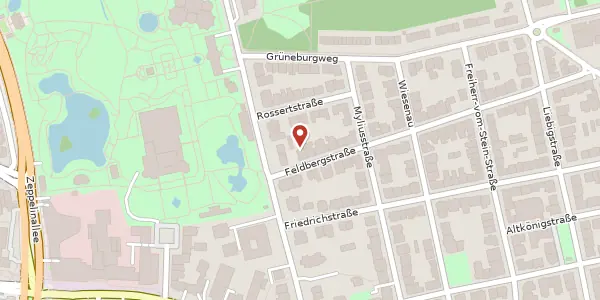 Karte der Umgebung von Feldbergstr. 44, 60323 Frankfurt