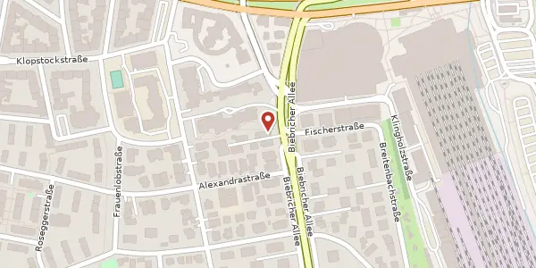 Karte der Umgebung von Biebricher Allee 5, 65187 Wiesbaden