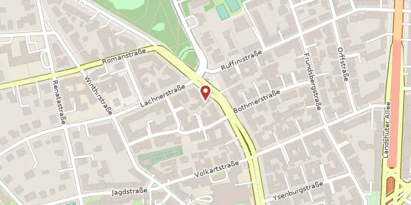 Karte der Umgebung von Nymphenburger Str. 185, 80634 München
