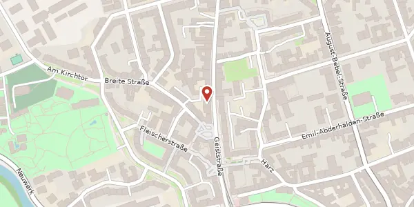 Karte der Umgebung von Geiststr. 17, 06108 Halle (Saale)