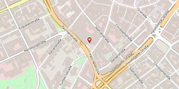 Karte der Umgebung von Tübinger Straße 26, 70178 Stuttgart