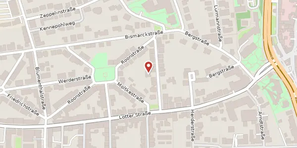 Karte der Umgebung von Weißenburger Str. 9, 49076 Osnabrück