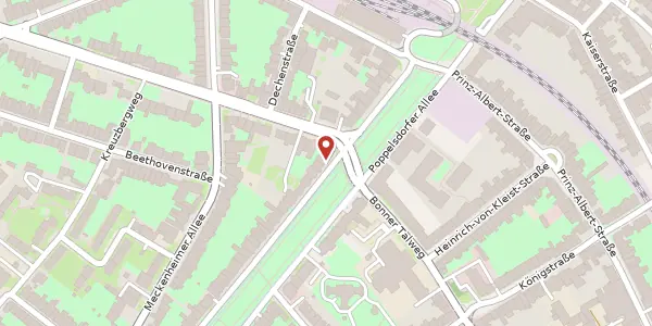 Karte der Umgebung von Poppelsdorfer Allee 40 B, 53115 Bonn