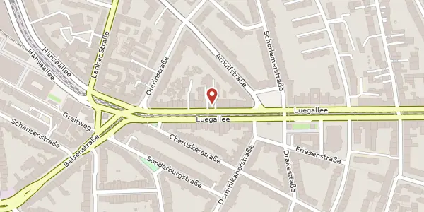 Karte der Umgebung von Luegallee 108, 40545 Düsseldorf