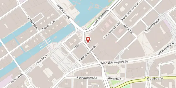 Karte der Umgebung von Bergstraße 26, 20095 Hamburg