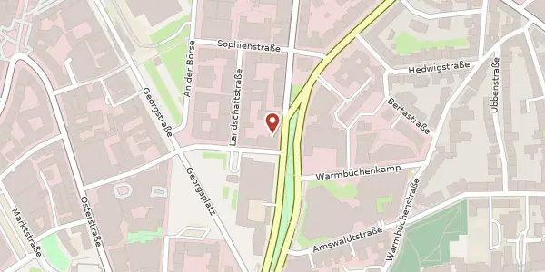 Karte der Umgebung von Prinzenstraße 23, 30159 Hannover