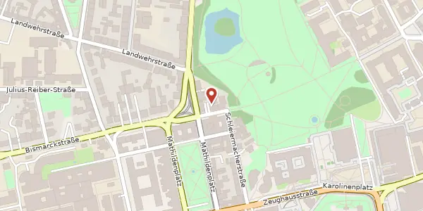Karte der Umgebung von Bismarckstr. 5, 64293 Darmstadt