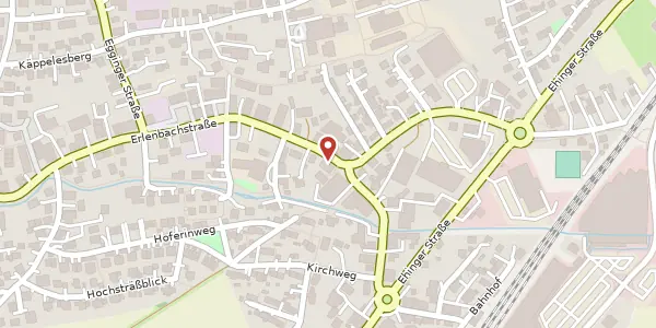 Karte der Umgebung von Erlenbachstraße 21, 89155 Erbach