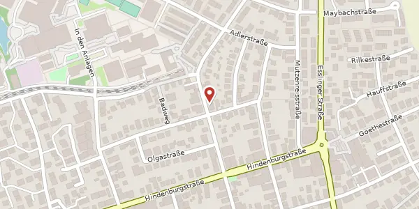 Karte der Umgebung von Otto-Schuster-Straße 58, 73760 Ostfildern