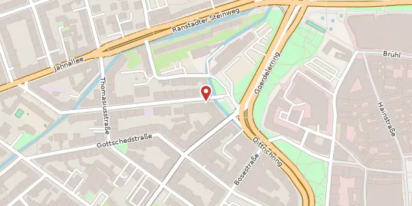 Karte der Umgebung von Lessingstraße 1, 04109 Leipzig