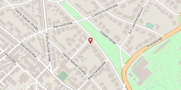 Karte der Umgebung von Zeppelinallee 73, 60487 Frankfurt