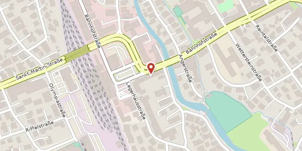 Karte der Umgebung von Bahnhofstr. 21, 82467 Garmisch-Partenkirchen