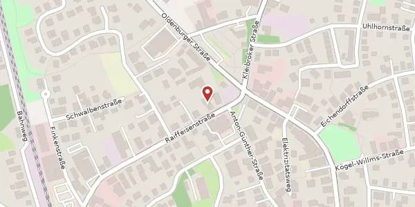 Karte der Umgebung von Raiffeisenstr. 4, 26180 Rastede