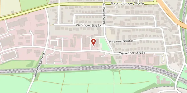 Karte der Umgebung von Teinacher Straße 36, 71634 Ludwigsburg