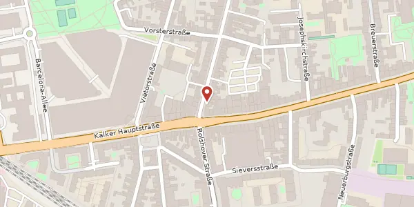 Karte der Umgebung von Kalk-Mülheimer-Str. 4, 51103 Köln
