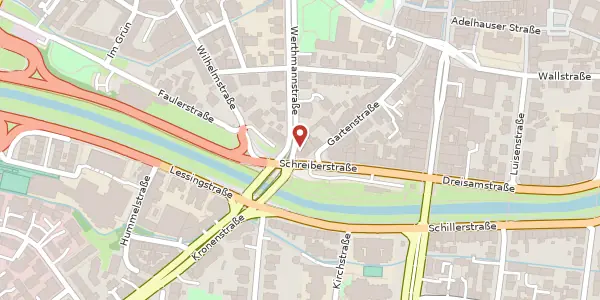 Karte der Umgebung von Werthmannstraße 15, 79098 Freiburg im Breisgau