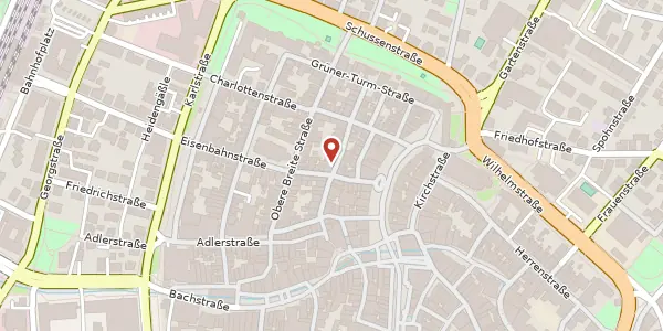 Karte der Umgebung von Rosenstraße 17, 88212 Ravensburg