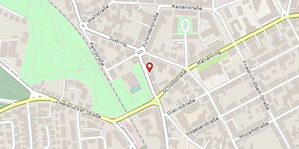 Karte der Umgebung von Xylanderstraße 19, 76829 Landau in der Pfalz