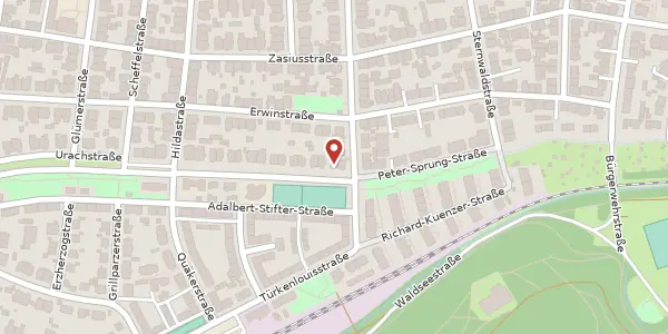 Karte der Umgebung von Urachstraße 53, 79102 Freiburg im Breisgau