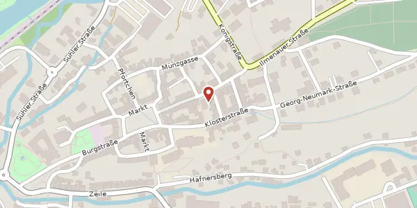 Karte der Umgebung von Bertholdstraße 22, 98553 Schleusingen