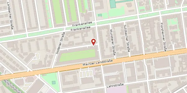 Karte der Umgebung von Neuenhainer Str. 1, 60326 Frankfurt