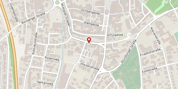 Karte der Umgebung von Mittlerer Graben 54, 97980 Bad Mergentheim