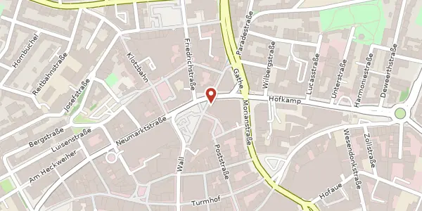 Karte der Umgebung von Neumarkt 1, 42103 Wuppertal