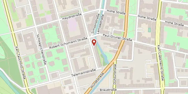 Karte der Umgebung von Grassistraße 27, 04107 Leipzig