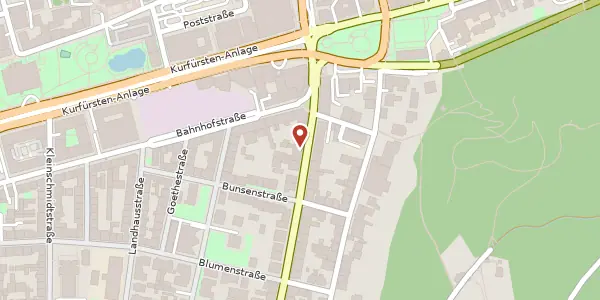 Karte der Umgebung von Rohrbacher Straße 18, 69115 Heidelberg