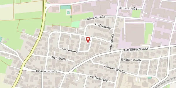 Karte der Umgebung von Tannenweg 35, 71069 Sindelfingen