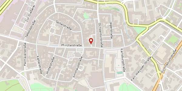 Karte der Umgebung von Pfinztalstr. 46 - 50, 76227 Karlsruhe