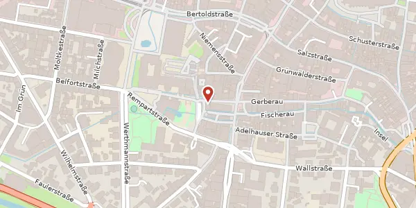 Karte der Umgebung von Humboldtstraße 4, 79098 Freiburg im Breisgau