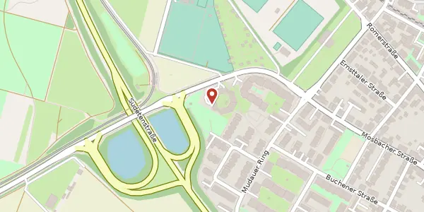 Karte der Umgebung von Mosbacher Str. 182, 68259 Mannheim