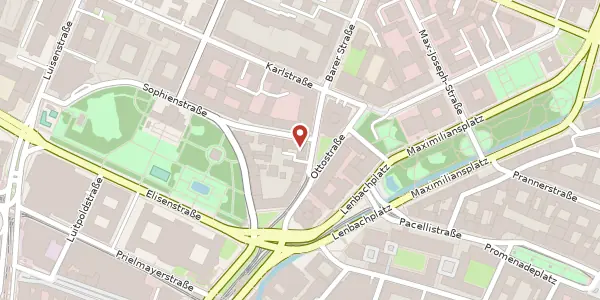Karte der Umgebung von Barer Str. 3 / I, 80333 München