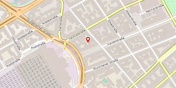 Karte der Umgebung von Kaiserstr. 72, 60329 Frankfurt