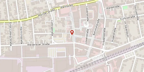 Karte der Umgebung von Marktstr. 27, 65428 Rüsselsheim