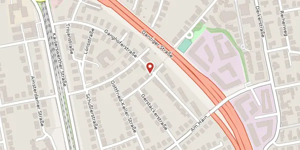 Karte der Umgebung von Theodor-Storm-Str. 22, 40474 Düsseldorf