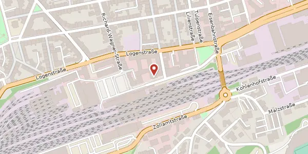 Karte der Umgebung von Bahnhofstraße 22, 67655 Kaiserslautern
