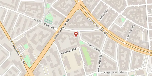 Karte der Umgebung von Kleiststr. 3, 65187 Wiesbaden