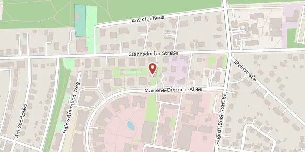 Karte der Umgebung von Marlene-Dietrich-Allee 17 E, 14482 Potsdam