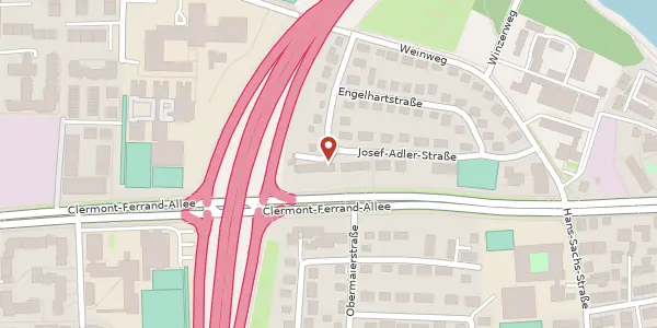 Karte der Umgebung von Josef-Adler-Str. 11a, 93049 Regensburg
