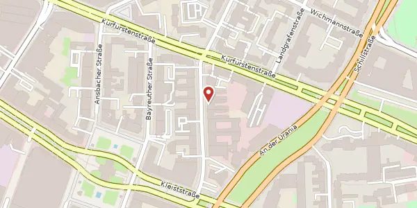 Karte der Umgebung von Keithstraße 14, 10787 Berlin