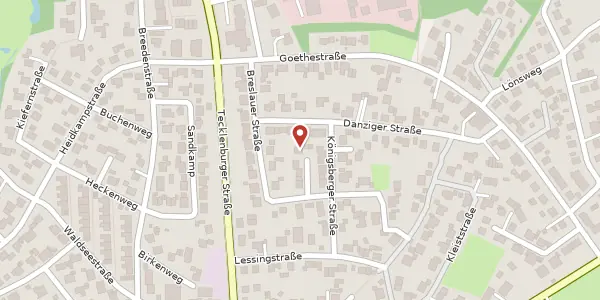 Karte der Umgebung von Breslauer Str. 12, 49549 Ladbergen