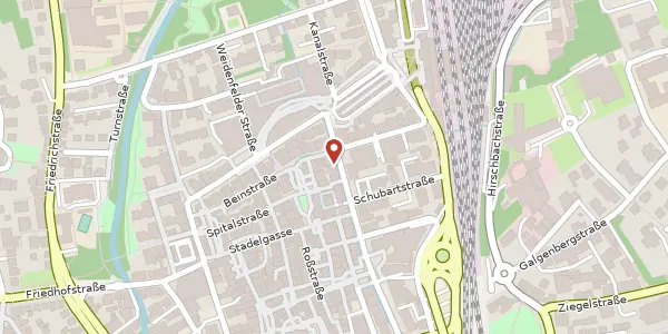 Karte der Umgebung von Bahnhofstraße 21, 73430 Aalen