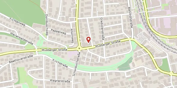 Karte der Umgebung von Nelkenstraße 1, 70771 Leinfelden-Echterdingen