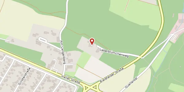 Karte der Umgebung von Leberblümchenweg 10, 33803 Steinhagen